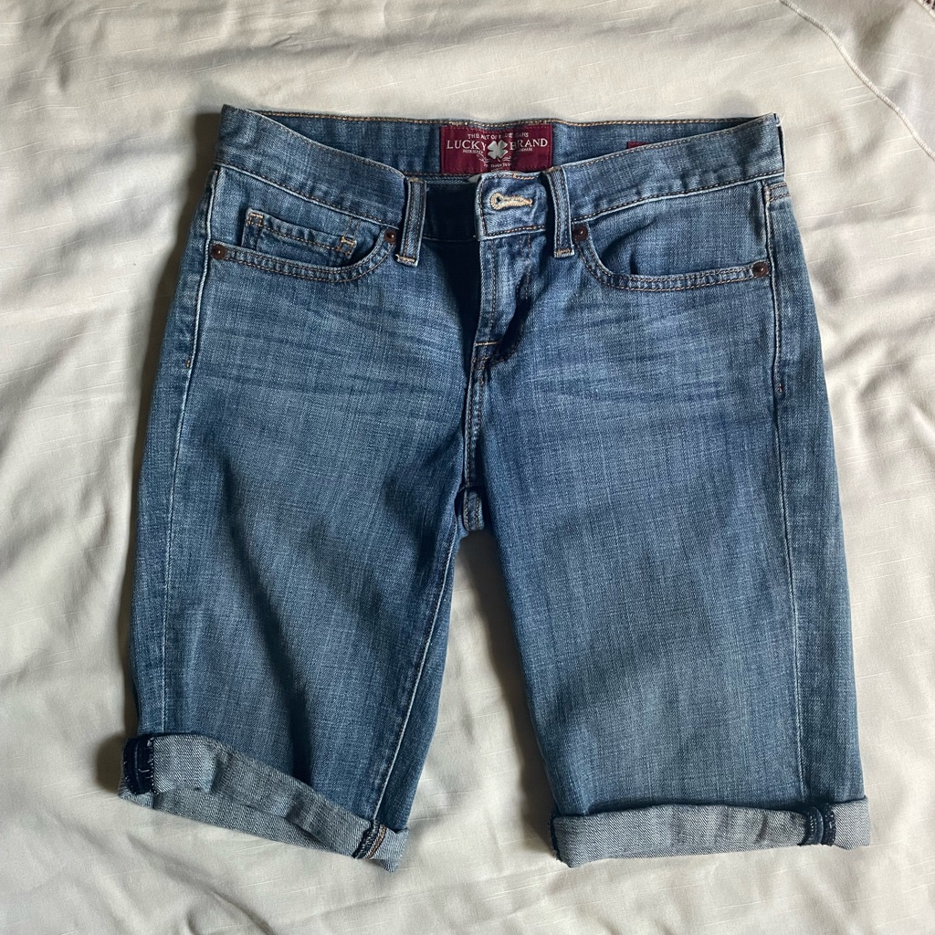 Lucky Brand Abbey Bermuda Denim Cuffed Shorts